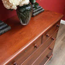 Load image into Gallery viewer, x SOLD Antique Australian Cedar Chest of Five Graduating Drawers, Hall or Entry Chest, Full Cedar. B11556