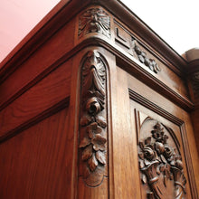 Load image into Gallery viewer, x SOLD Antique French Oak Armoire, Wardrobe, Linen Press. Antique Blind Bookcase or Storage Cabinet. B11294