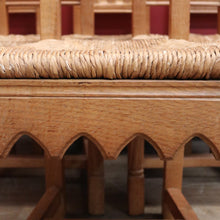 Load image into Gallery viewer, x SOLD Set of Six Antique Dining Chairs or Kitchen Chairs, Carved Gothic Detail. B11512