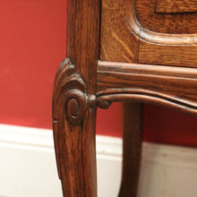 Load image into Gallery viewer, x SOLD Antique French Hall Cabinet, Lamp Table or Bedside Cabinet, Oak and Marble c1880. B11968