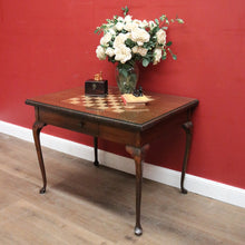 Load image into Gallery viewer, x SOLD Antique Australian Chess Table with Carved Timber Chess Pieces. Australian Maple. B11976