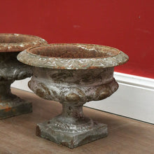 Load image into Gallery viewer, x SOLD A Pair of Antique French Cast Iron Staircase Base Jardinière Planters or Pot planters. B11862