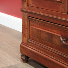 Load image into Gallery viewer, x SOLD Antique French Walnut Bookcase or Two-door China or Display Cabinet Cupboard. B11958