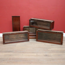 Load image into Gallery viewer, x SOLD Antique Solicitors Bookcase, Four Section Glass Door Bookcase Wernicke Barristers Bookcase. B11795