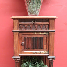 Load image into Gallery viewer, Antique French rosewood and Marble Top Single Drawer Bedside Cabinet or Lamp Table B11996
