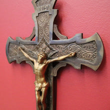 Load image into Gallery viewer, x SOLD Antique French Crucifix, Wall Hanging Christ on the Cross, Home Devotion Crucifix. B11607