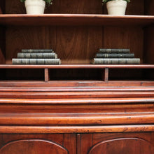 Load image into Gallery viewer, x SOLD Antique Australian Cedar Two-Height Bookcase or China Cabinet with Shield Doors. B11777