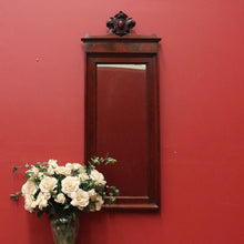Load image into Gallery viewer, Antique English Mirror, Mahogany and Flame Mahogany Wall Mirror. B11296