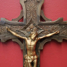 Load image into Gallery viewer, x SOLD Antique French Crucifix, Wall Hanging Christ on the Cross, Home Devotion Crucifix. B11607