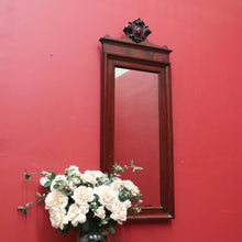 Load image into Gallery viewer, Antique English Mirror, Mahogany and Flame Mahogany Wall Mirror. B11296