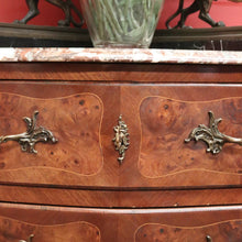 Load image into Gallery viewer, x SOLD Antique French Chest of Drawers, Marble Top Inlaid Two Drawer Hall Cabinet. B11332