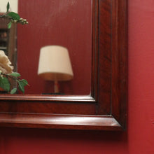 Load image into Gallery viewer, Antique English Mirror, Mahogany and Flame Mahogany Wall Mirror. B11296