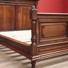 Load image into Gallery viewer, x SOLD Antique French Walnut Double Bed, including Side Rails, Slats, Headboard, and Foot. B11533