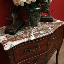 Load image into Gallery viewer, x SOLD Antique French Chest of Drawers, Marble Top Inlaid Two Drawer Hall Cabinet. B11332