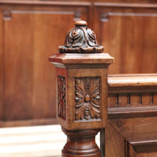 Load image into Gallery viewer, x SOLD Antique French Walnut Double Bed, including Side Rails, Slats, Headboard, and Foot. B11533