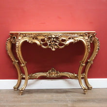 Load image into Gallery viewer, x SOLD Antique Italian Console Table, Hall Table. Gilt Timber and Gesso Table with Marble Top. B11386