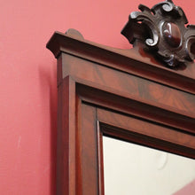 Load image into Gallery viewer, Antique English Mirror, Mahogany and Flame Mahogany Wall Mirror. B11296