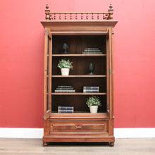 Load image into Gallery viewer, x SOLD Antique French Walnut Bookcase or Two-door China or Display Cabinet Cupboard. B11958