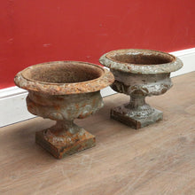 Load image into Gallery viewer, x SOLD A Pair of Antique French Cast Iron Staircase Base Jardinière Planters or Pot planters. B11862