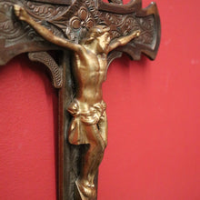 Load image into Gallery viewer, x SOLD Antique French Crucifix, Wall Hanging Christ on the Cross, Home Devotion Crucifix. B11607