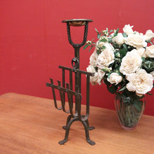 Load image into Gallery viewer, x SOLD Antique French Hand-Forged Magazine Rack with Ashtray, Magazine Holder. B11424