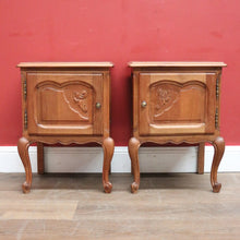 Load image into Gallery viewer, x SOLD Pair of French Lamp Tables or Bedside Tables with Cupboard Storage, French Oak. B11966