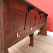 Load image into Gallery viewer, x SOLD Antique French Church Pew, Antique Oak Church or Gothic Hall Seat, Verandah Chair B11540