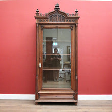 Load image into Gallery viewer, x SOLD Antique French Walnut Church-Inspired China Cabinet or Bookcase Cupboard B11916