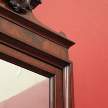 Load image into Gallery viewer, Antique English Mirror, Mahogany and Flame Mahogany Wall Mirror. B11296