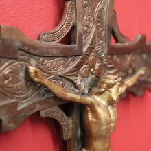 Load image into Gallery viewer, x SOLD Antique French Crucifix, Wall Hanging Christ on the Cross, Home Devotion Crucifix. B11607