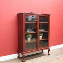 Load image into Gallery viewer, x SOLD Antique Bell Bros, Australian Cedar Two-Door China Cabinet or Display Cupboard. B11759