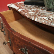Load image into Gallery viewer, x SOLD Antique French Chest of Drawers, Marble Top Inlaid Two Drawer Hall Cabinet. B11332