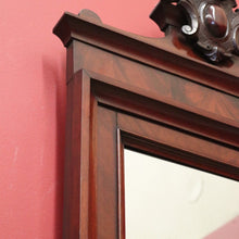 Load image into Gallery viewer, Antique English Mirror, Mahogany and Flame Mahogany Wall Mirror. B11296