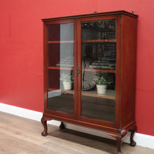 Load image into Gallery viewer, x SOLD Antique Bell Bros, Australian Cedar Two-Door China Cabinet or Display Cupboard. B11759