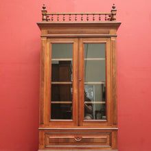 Load image into Gallery viewer, x SOLD Antique French Walnut Bookcase or Two-door China or Display Cabinet Cupboard. B11958