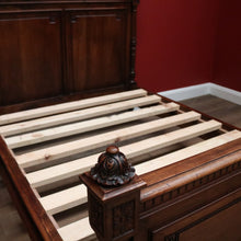 Load image into Gallery viewer, x SOLD Antique French Walnut Double Bed, including Side Rails, Slats, Headboard, and Foot. B11533