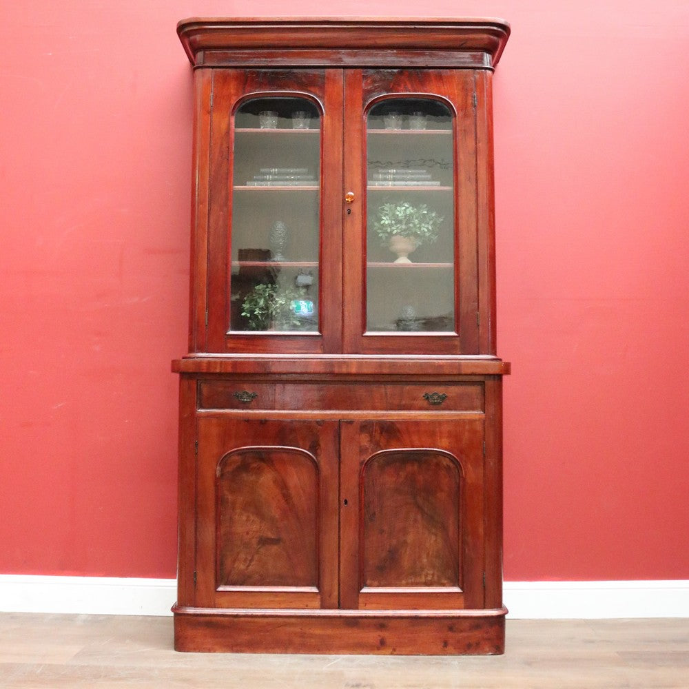 Antique Australian Cedar Bookcase or Two-height China Cabinet - Full Cedar. B12059