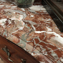 Load image into Gallery viewer, x SOLD Antique French Chest of Drawers, Marble Top Inlaid Two Drawer Hall Cabinet. B11332