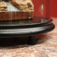 Load image into Gallery viewer, x SOLD Antique Italian Virgin Mary Statue under a Glass Dome on a Timber Plinth Base. B11728