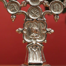 Load image into Gallery viewer, x SOLD Antique French Crucifix, Silver Plate Home Worship Christ on Cross. Religion. B11397