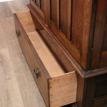 Load image into Gallery viewer, x SOLD Antique English Oak Two-Door Wardrobe, Gentleman's Cabinet, Campaign Handle Clock Cupboard. B11967