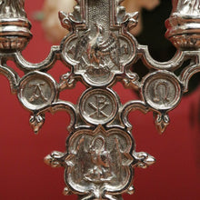 Load image into Gallery viewer, x SOLD Antique French Crucifix, Silver Plate Home Worship Christ on Cross. Religion. B11397