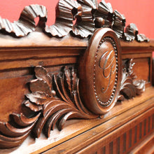 Load image into Gallery viewer, x SOLD Antique French Walnut Double Bed, including Side Rails, Slats, Headboard, and Foot. B11533