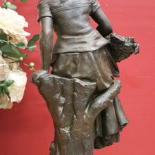 Load image into Gallery viewer, x SOLD Antique French Spelter of a Maiden holding a Basket, Louis Emile Cana 1845-1895. B11633