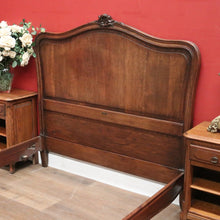 Load image into Gallery viewer, Antique French Double Bed, includes the Headboard, Foot and Side Rails. B11964
