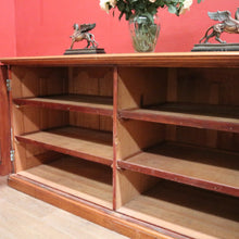 Load image into Gallery viewer, x SOLD Antique American Mahogany Shop Counter, Clerk's Cabinet now a TV Unit or Sideboard. B11791