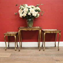 Load image into Gallery viewer, x SOLD Nest of Tables, 3 Italian Florentine Side Tables, Lamp Tables, Stackable Tables, or Nesting Table. B11520