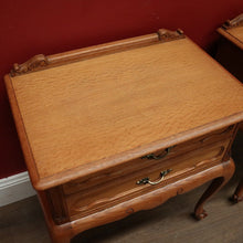 Load image into Gallery viewer, x SOLD A Pair of Antique French Lamp Side Tables or 2 Drawer Bedside Tables. B11804