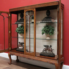 Load image into Gallery viewer, x SOLD Antique China Cabinet - Ricketts and Thorp Australian Glass Shelf Display Cabinet. B11918