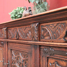Load image into Gallery viewer, x SOLD Antique French Oak Sideboard, Three Door, Three Drawer Gothic Sideboard, Hall Cabinet. B11476